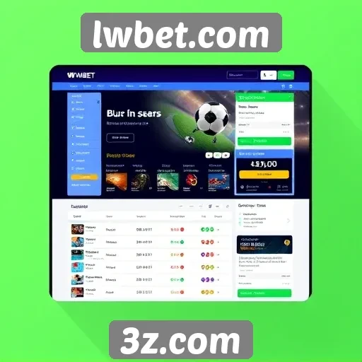 Interface e navegação do site lwbet.com